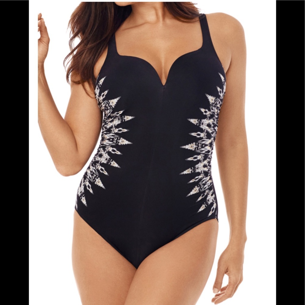 NWT Miraclesuit Labyrinth Temptress Tummy Control One Piece Swimsuit - Picture 5 of 13